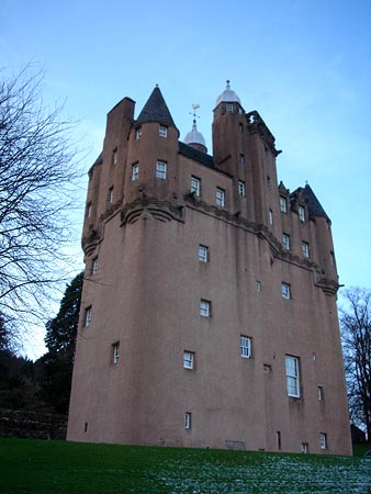 Craigievar Castle, north elevation: before works.