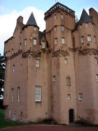 Craigievar Castle, west elevation: after works.