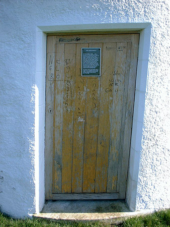 New Elgin Doocot: door detail.