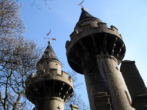 Powis gate towers: before works.