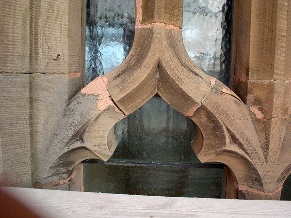 Window tracery: masonry condition.