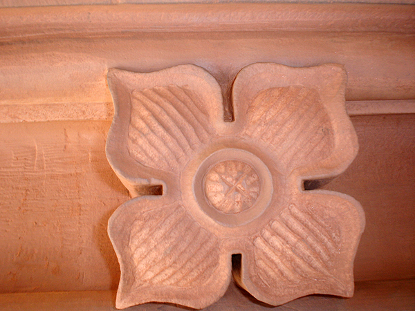 Replacement stone flower: detail.