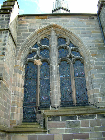 Section of replaced tracery in early 16th Century windows.
