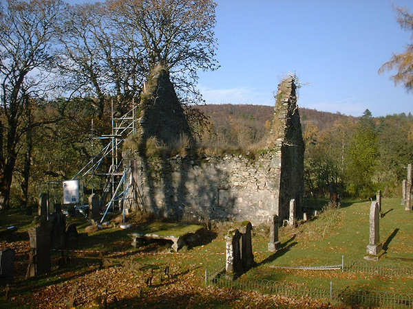 Kilmorie Chapel: a picturesque ruin.