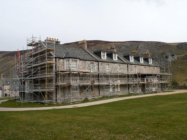 Inchrory Lodge: during works.