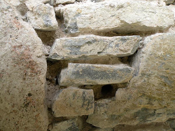 Masonry: deep pointing.