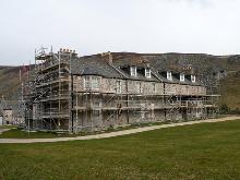 Inchrory Lodge: during works.
