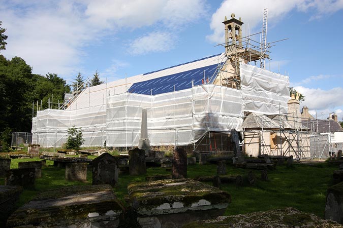 Cromarty East Church: during works.