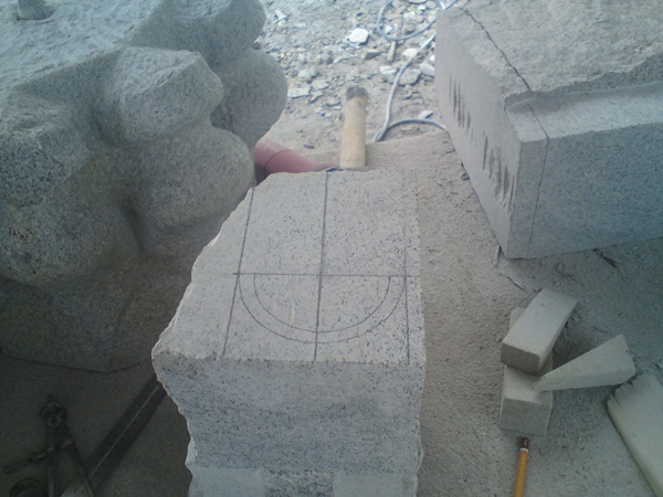 Carving granite