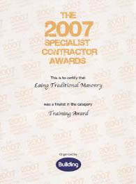 Commended - The Specialist Contractor Award, 2007 - General Training