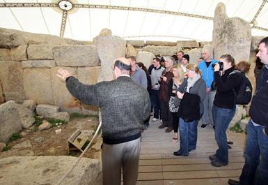 LTM staff view ongoing restoration works at Manoel Island.