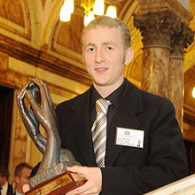 Peter MacLeoad Winner of the prestigious James Birnie Apprentice Award