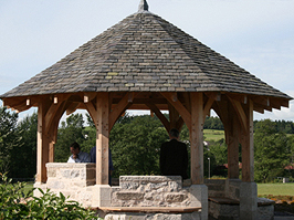 Photograph showing the completed Ellon Pavillion.